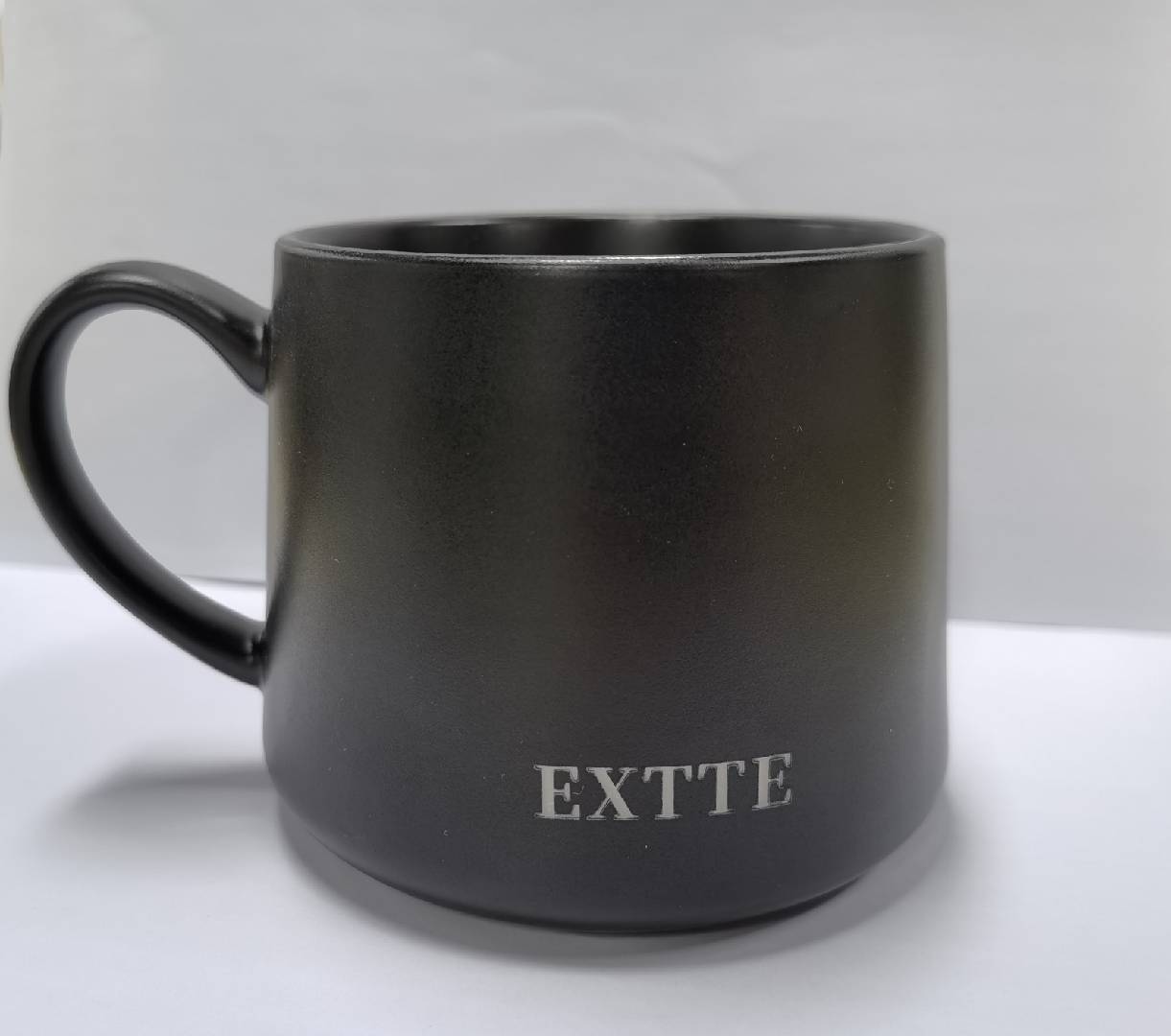 EXTTE Ceramic Cup,Smooth Frosted Porcelain Mug, Coffee Mugs, Tea Cup, for Office and Home, Black