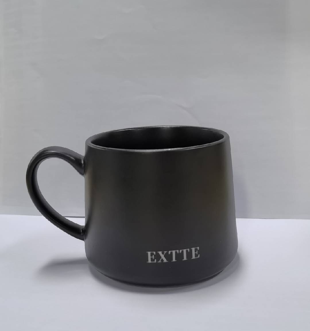 EXTTE Ceramic Cup,Smooth Frosted Porcelain Mug, Coffee Mugs, Tea Cup, for Office and Home, Black